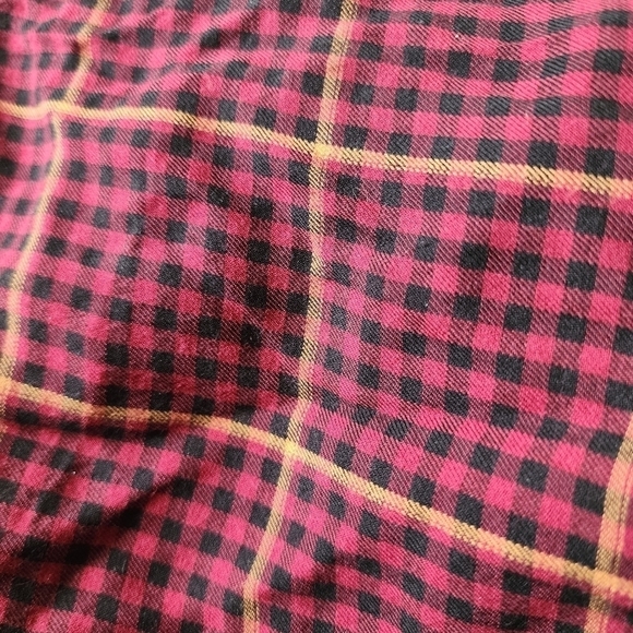Maurices Button Up Shirt Gingham Plaid Shirt Zipper Pocket Women's XL Fall EUC - Picture 8 of 12